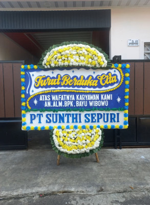 Papan Bunga Duka di Cikoko